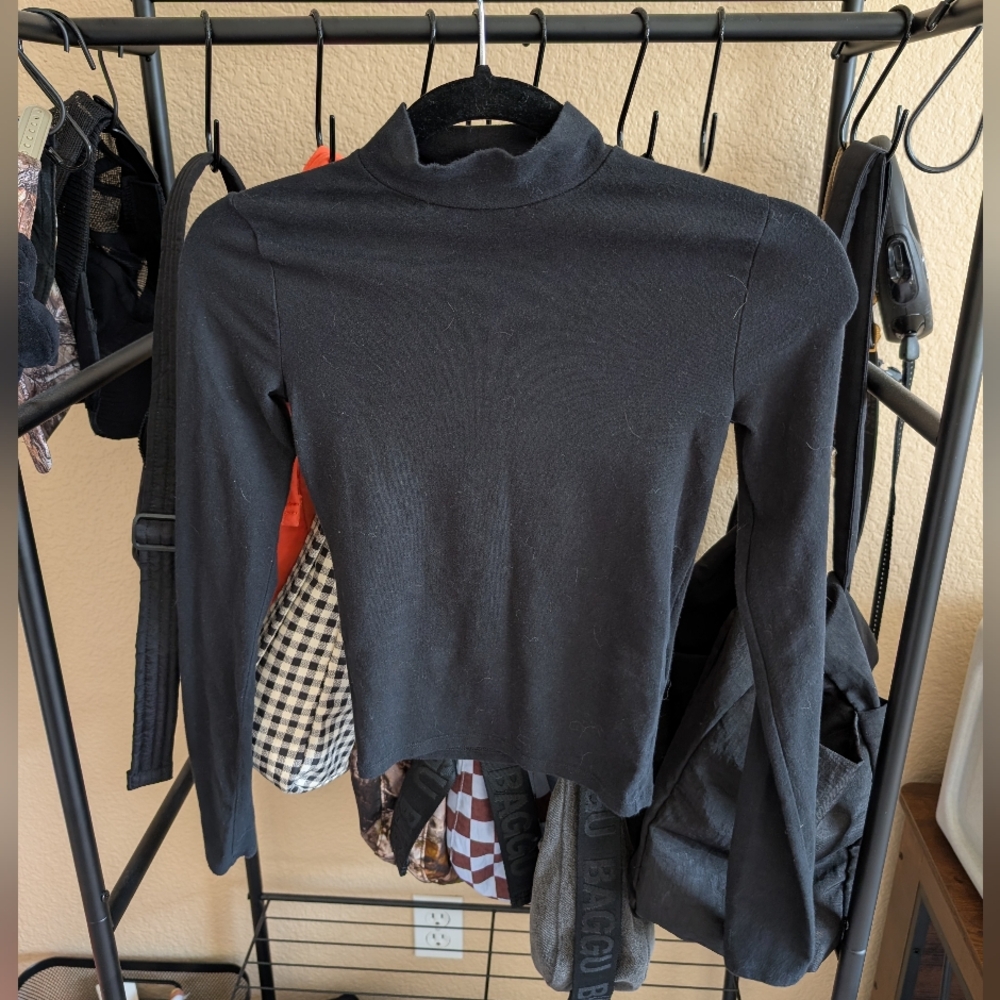 Hollister Black Turtleneck Long Sleeve Top